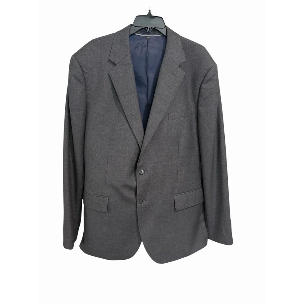 J. Crew Ludlow Classic Fit 48R Charcoal Gray Blazer Suit Jacket Wool USA New D2
